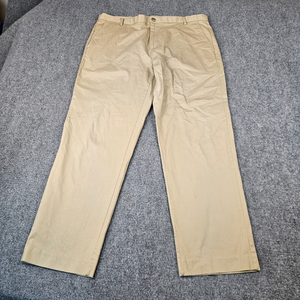 Calvin Klein Mens Chino Pants 38 Tan Khaki Straight Leg Stretch Cotton Trousers‎